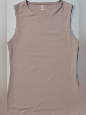 Express Easy Essential Sleeveless Shell Top Taupe Greige Blouse Size Small